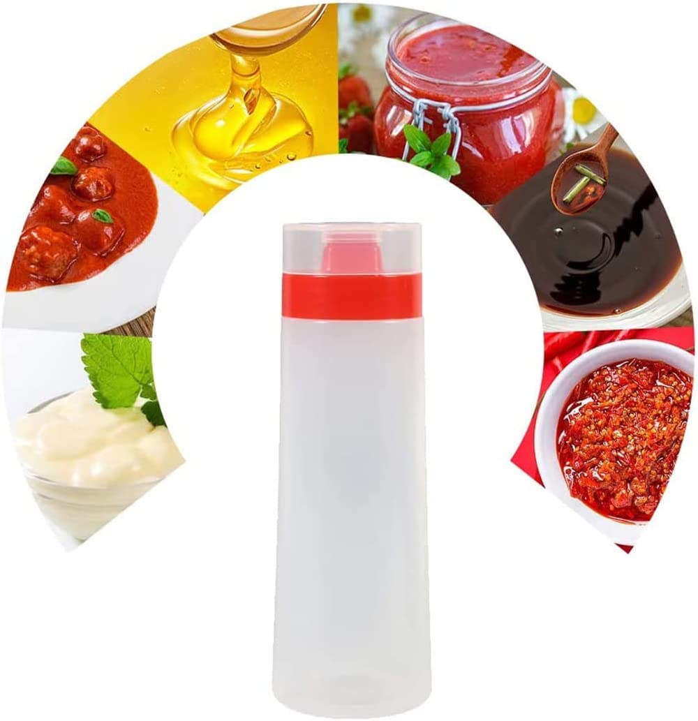 AYNEFY Squeeze Bottle, 300ml Plastic Squeeze Condiment Bottles with 4-Hole, Ketchup Squeeze Bottle, Sauce Bottle, Safe, for Ketchup Jam Mayonnaise Olive Oil Vinegar