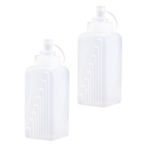 doitool 2pcs squeeze sauce bottle cooking squeeze bottle squeeze squirt bottle sauce squirt bottles sauce squeeze bottles honey squeeze bottle mustard bottle or travel liquid syrup white