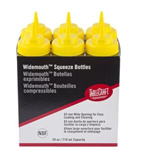 TableCraft Products C12463M Widemouth, 24 oz./710 mL, Yellow (Pack of 6)