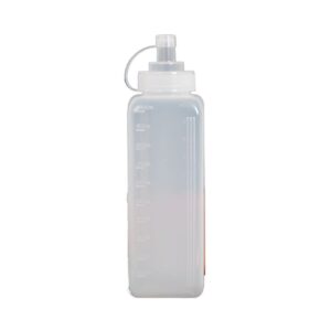 square plastic large-caliber jam jar squeeze bottle, tomato jam salad cream sauce bottle oil dispenser kitchen gadgets(transparent)