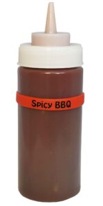 spicy bbq: 5 pack: squeeze bottle labels