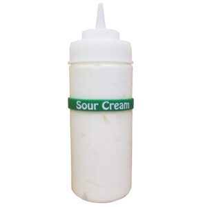 Sour Cream: Squeeze Bottle Labels: 4 Pack