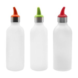 cabilock 3pcs trp pump head ketchup soy sauce bottle paint condiment sauce squeeze containers jam salad sauce squirt bottles soy sauce vinegar lecythus clear container barbecue tool