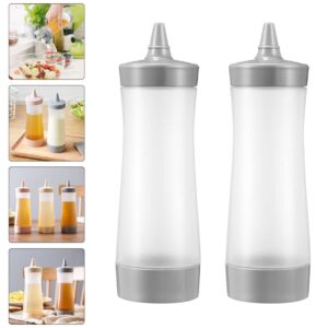 8 Pcs Squeeze Bottle Dressing Bottles Hair Dye Bottle Squeezy Sauce Bottle Hot Sauce Bottle Cookie Containers with Lids Salad Bottle Squeeze Honey Bottle Ketchup Mustard Plastic
