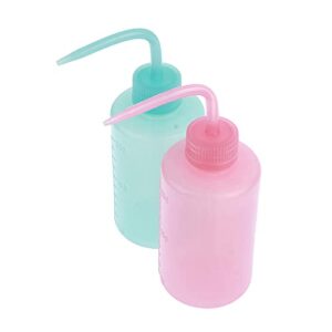 Reusable 10PC squeeze bottle 250mL Wash Clean Clear White Plastic Green Soap Lab Wash Squeeze Diffuser Bottle for Home (Color : Pink)