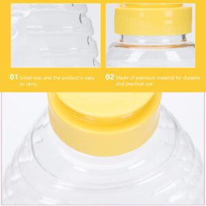 Cabilock Refillable Squeeze Honey Bottle 4Pcs Plastic Honey salad dressing bottle honey storage bottle plastic squeeze dispenser Jar Empty Squeeze Ketchup Squeeze Bottle