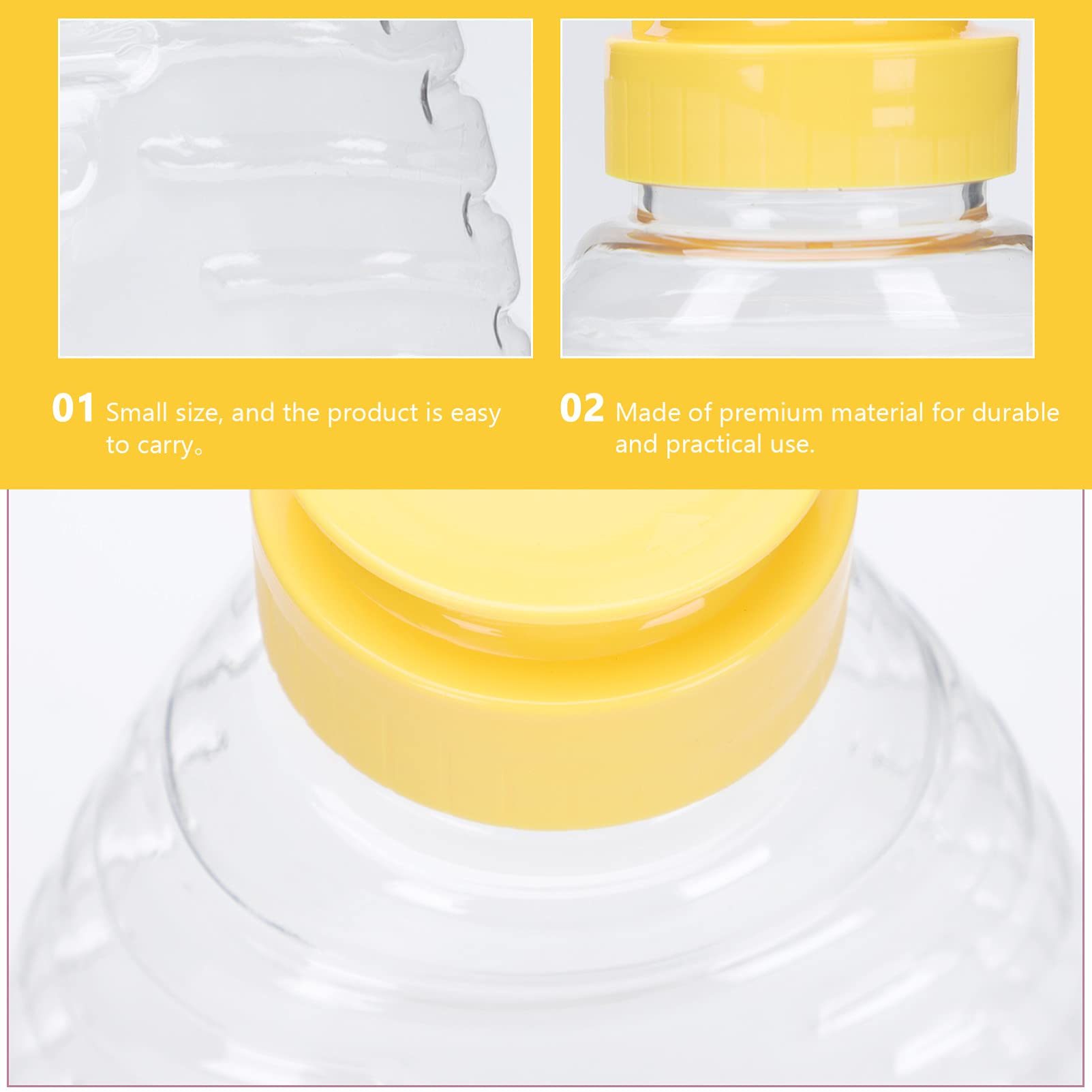 Cabilock Refillable Squeeze Honey Bottle 4Pcs Plastic Honey salad dressing bottle honey storage bottle plastic squeeze dispenser Jar Empty Squeeze Ketchup Squeeze Bottle