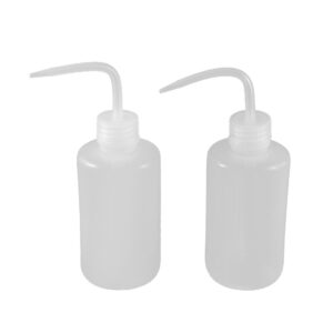 uxcell plastic 250ml home kitchen long tube oil squeeze bottle with scale 2pcs