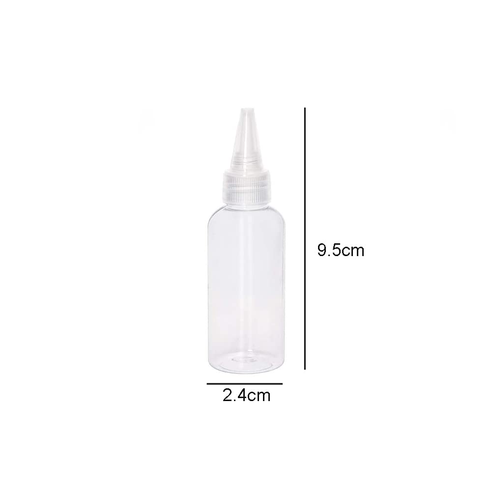 lasenersm 12 Pieces Plastic Squeeze Bottles 20ml Small Squeeze Bottles Plastic Bottles Applicator Mini Empty Squirt Bottle with Top Cap for Paint Art Craft Liquids Lotion Glue, Transparent