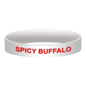 rousse bands buffalo sauce label band - silicone squeeze bottle label for 16oz, 20oz, 24oz, 32oz spicy buffalo squirt bottle containers - printed colored food labels for restaurant, food truck