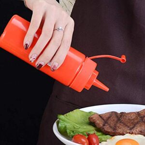 WOIWO 3 PCS Food Grade PE Environmental Protection Extruding Sauce Bottle Extruding Bottle Seasoning Bottle Salad Sauce Cream Bottle With Scale