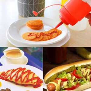 WOIWO 3 PCS Food Grade PE Environmental Protection Extruding Sauce Bottle Extruding Bottle Seasoning Bottle Salad Sauce Cream Bottle With Scale