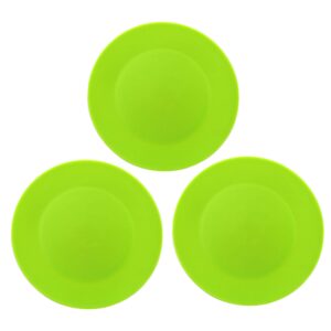 YUYUHUA Plastic Plates Reusable 10 inch - Kitchen Flat Dinner Plates - Dishwasher Safe & Microwavable Plates set of 12 - Kids Stacking Colorful Plates for Indoor Outdoor (BPA Free)