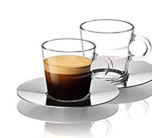 Nespresso Set Glass Collection Espresso Cups & Saucers,A & P Cahen Design,New