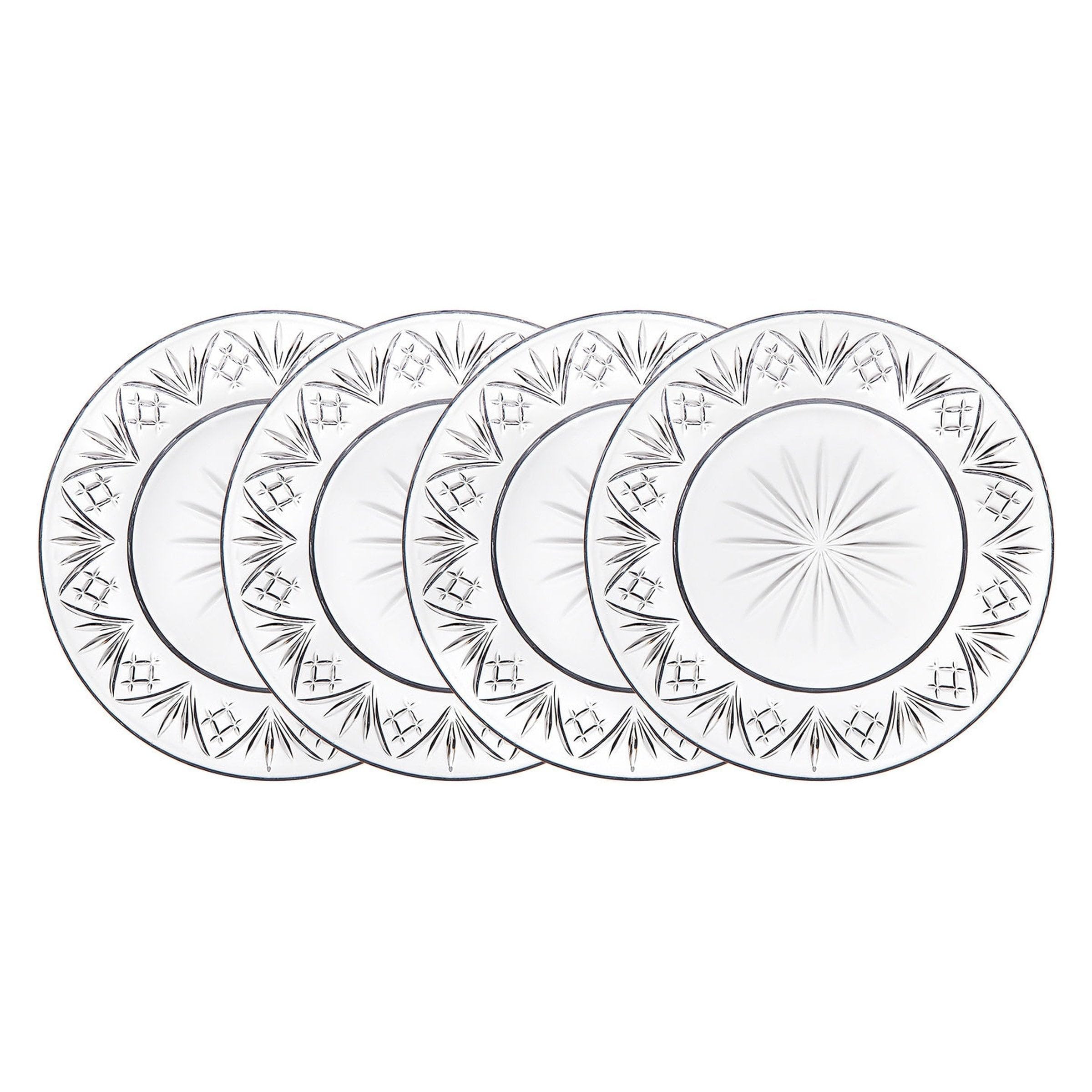 Godinger Appetizer Plates Dinnerware Set, 6inch - Dublin Collection, Set of 4