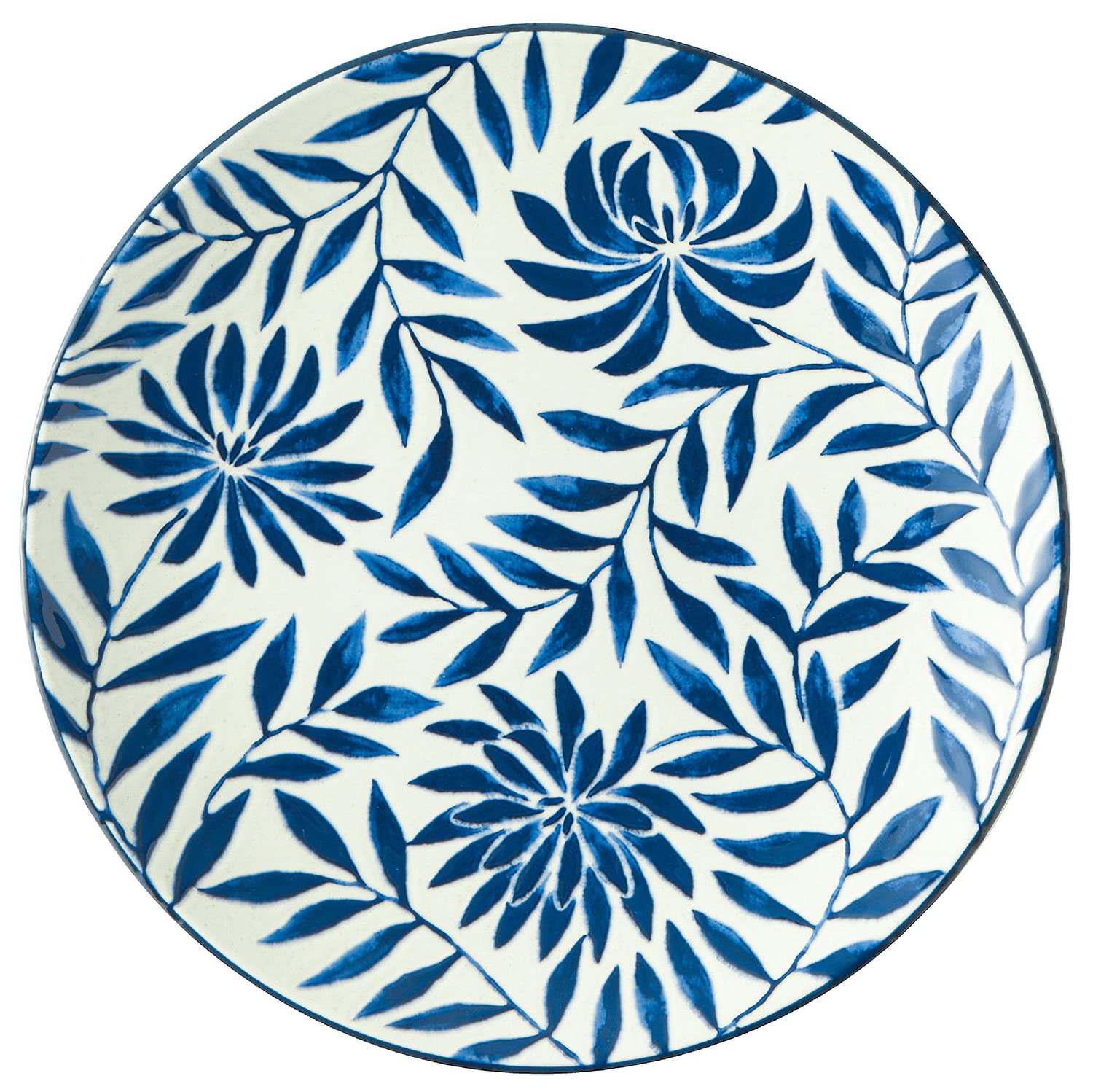 TAMAKI T-937112 Aica Plate L, Botanical Leaf, Diameter 8.7 x Height 1.0 inches (22.0 x 2.5 cm), Scandinavian, Modern, Stylish, Gift, Microwave, Dishwasher, Oven Safe