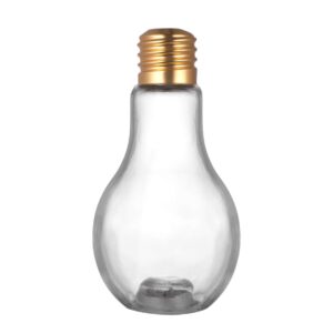 bestoyard 500ml light bulb shaped bottle glowing glass cup novelty drinking bottle for party home bar drinks beers cocktails