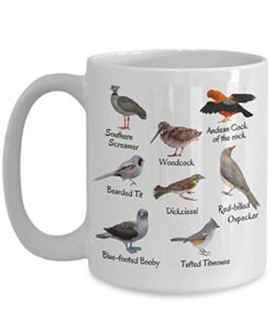 generic fowl language bird mug, funny coffee tea ceramic 15oz, white, 1 count (pack of 1)