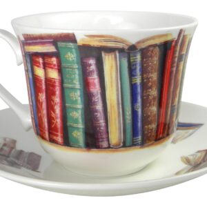 Roy Kirkham Creative Writing Book Lovers Breakfast Tea cup and Saucer Set Fine Bone China England