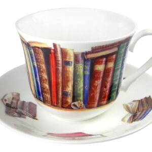 Roy Kirkham Creative Writing Book Lovers Breakfast Tea cup and Saucer Set Fine Bone China England