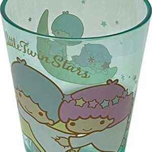 Sanrio Little Twin Stars Plastic Cups 7.8 × 8.5 × 7.8 cm 260ml Dinnerware Drinkware Saucers Kitchen (Green)