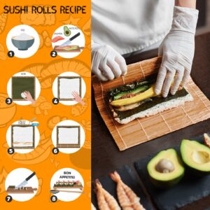 CHOMKIT Sushi Making Kit for Beginners, 25 in 1 Sushi Bazooka Kit with Sushi Mat, Sushi Mold, Sushi Knife, Chopsticks with Guide Book, Deluxe Edition DIY Sushi Machine for Kids