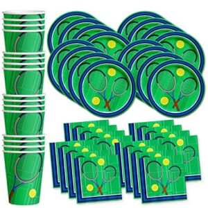 tennis birthday party supplies set plates napkins cups tableware kit for 16