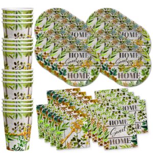 housewarming home sweet home party supplies set plates napkins cups tableware kit for 16