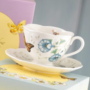 Lenox Porcelain 812099 Butterfly Meadow Monarch Cup And Saucer