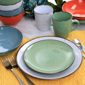 Elama Mix and Match Multi Colored Assorted Dinnerware Set, 20 Piece, Multicolor