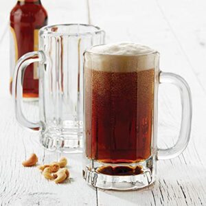 Libbey Heidelberg Glass Beer Mugs, 16-ounce, Set of 4