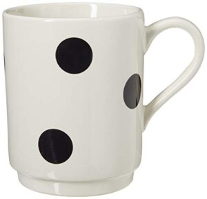 kate spade new york deco dot mug, 0.75 lb, white