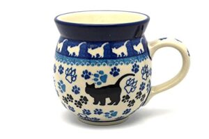 polish pottery mug - 11 oz. bubble - boo boo kitty