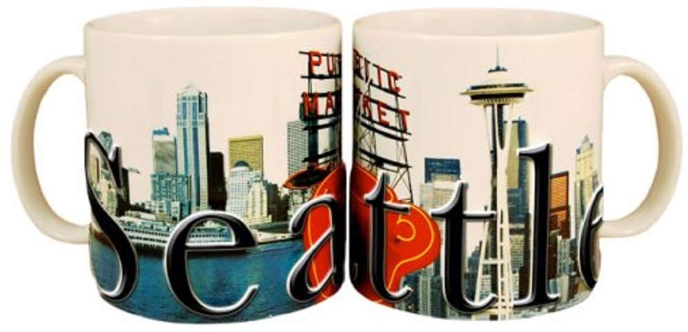 Americaware - City of Seattle Souvenir Ceramic Coffee Mug / Cup - 18oz