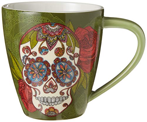 Lang Artisan Sugar Skull Café Mug , 17 oz, Multi