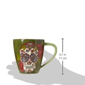 Lang Artisan Sugar Skull Café Mug , 17 oz, Multi