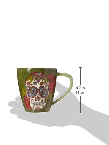 Lang Artisan Sugar Skull Café Mug , 17 oz, Multi