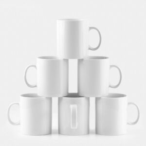 amuse- professional barista classic large mug for coffee, tea, chocolate or latte- set of 6- 16 oz