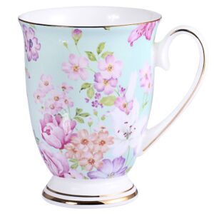 awhome royal fine bone china coffee mug assorted colors tea cup 11 oz (1, green)