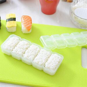 Happy Sales HSSM-NGRCLR, Japanese Nigiri Sushi Mold Rice Ball 5 Rolls Maker Press Bento Tool