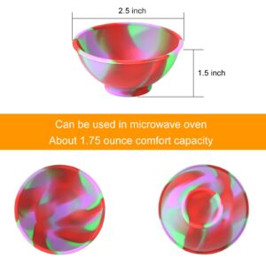 Coopay 16 Pieces Mini Silicone Pinch Bowls Multicolor Heat Resistant Snack Bowls Prep and Serve Bowls, Unbreakable, Flexible, 1.75 Oz (Stripe Colors)