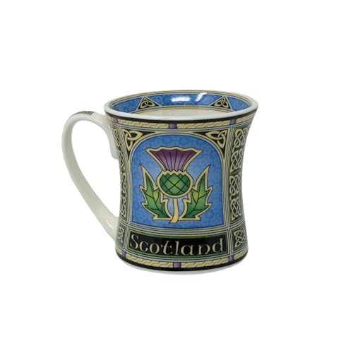 Royal Tara Scotland Mug with Thistle - New Bone China Scottish Porcelain Cup, 325ml