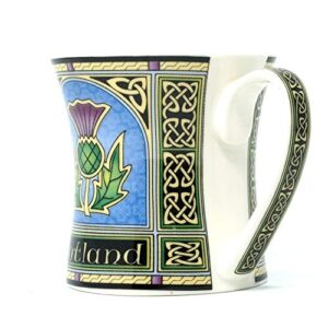 Royal Tara Scotland Mug with Thistle - New Bone China Scottish Porcelain Cup, 325ml