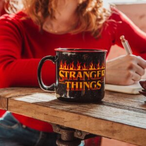 Silver Buffalo Stranger Things Hellfire Club Ceramic Camper Mug, 20 Ounces