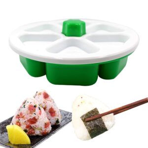 DIY Triangle Sushi Mold, Food Grade BPA free Onigiri Maker Onigiri Rice Mold, Make Up To 6 Sushi Rice Balls at Once Easily and Quickly