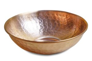 gocraft pure copper decorative bowl | hammered finish pure copper bowl for nuts, salad, fruits & kitchen serving purposes - 5" (small)