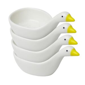 Dipping Sauce Dippind Bowls Set Cute Duck Design Sauce Dishes Soy Dipping Dish Bowls Cute Tomato Dipping Bowls 4 Pcs