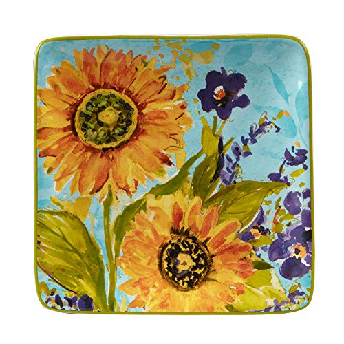 Certified International Sun Garden 6" Canape/Luncheon Plates, Set of 4, Multicolor