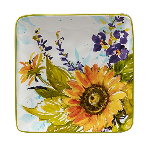 Certified International Sun Garden 6" Canape/Luncheon Plates, Set of 4, Multicolor