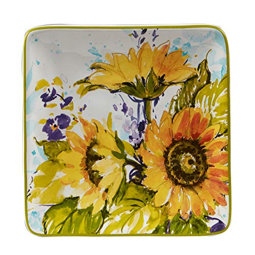 Certified International Sun Garden 6" Canape/Luncheon Plates, Set of 4, Multicolor